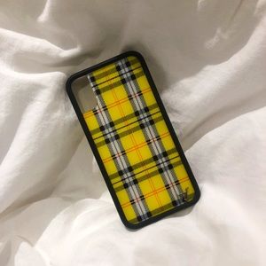 Authentic iPhone X/XS Wildflower case-Yellow Plaid